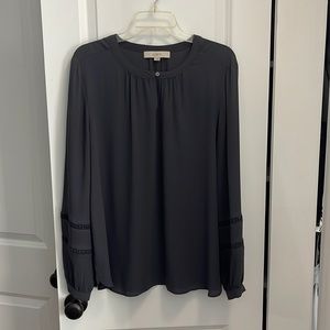 Charcoal grey blouse LOFT